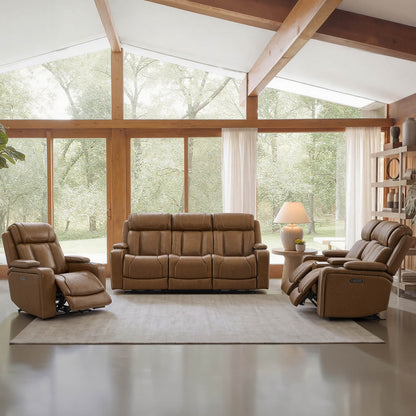 Sable Super Zero-Gravity Power Reclining Sofa with Flip-Down Table