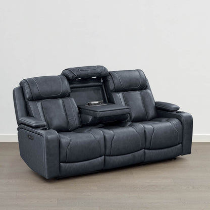 Sable Super Zero-Gravity Power Reclining Sofa with Flip-Down Table
