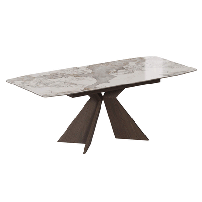 Sean Extendable Pandora Sintered Stone Dining Table,55"-79"