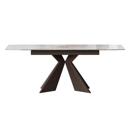 Sean Extendable Pandora Sintered Stone Dining Table,55"-79"