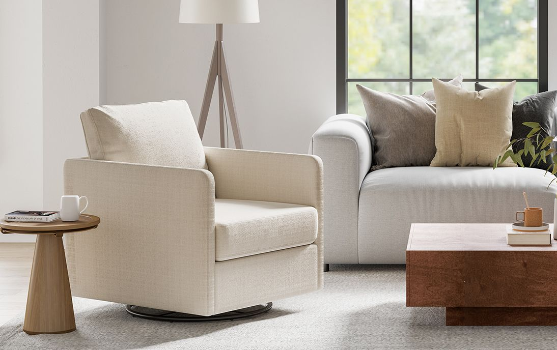 Arm Chairs Pottery Barn Emma Swivel Chair Soma Emma Upholstered