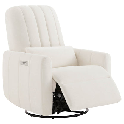 Shell Power Swivel Nursery Glider Recliner