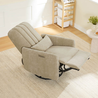 Shell Power Swivel Nursery Glider Recliner