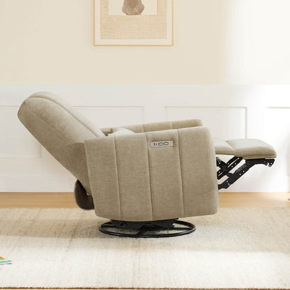 Shell Power Swivel Nursery Glider Recliner