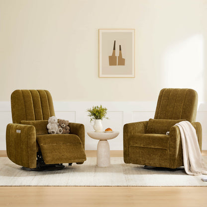 Shell Power Swivel Nursery Glider Recliner