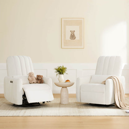 Shell Power Swivel Nursery Glider Recliner