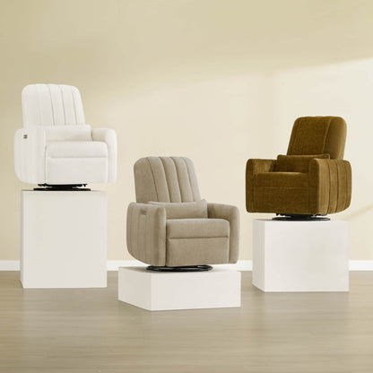 Shell Power Swivel Nursery Glider Recliner