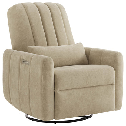 Shell Power Swivel Nursery Glider Recliner