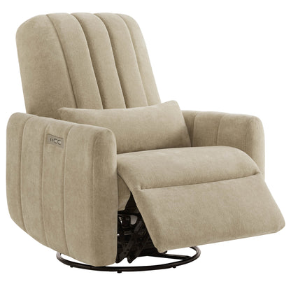 Shell Power Swivel Nursery Glider Recliner
