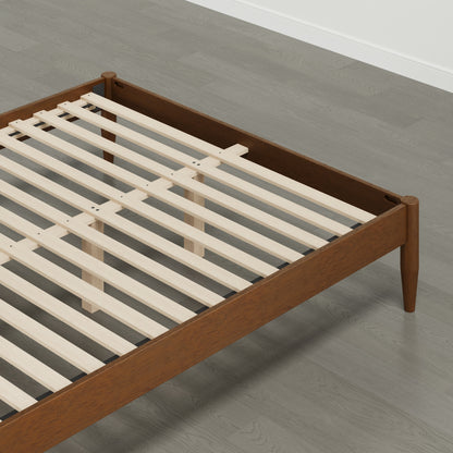 Solace Solid Wood Boucle Upholstered Bed