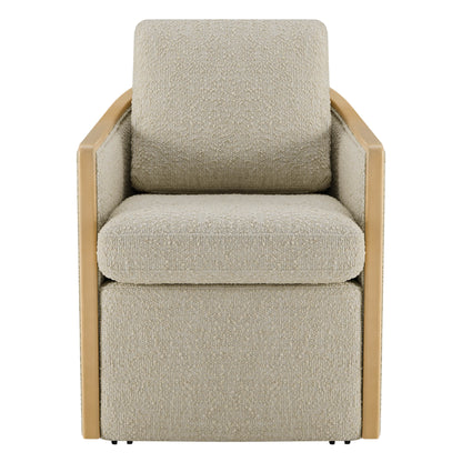 Talia Performance Boucle Rolling Dining Chair (Set of 2)