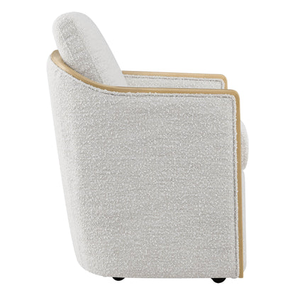 Talia Performance Boucle Rolling Dining Chair (Set of 2)