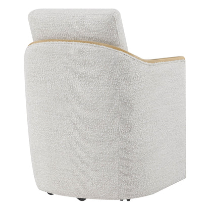 Talia Performance Boucle Rolling Dining Chair (Set of 2)