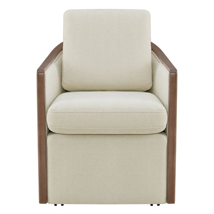 Talia Performance Boucle Rolling Dining Chair (Set of 2)