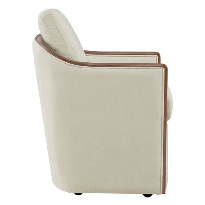 Talia Performance Boucle Rolling Dining Chair (Set of 2)