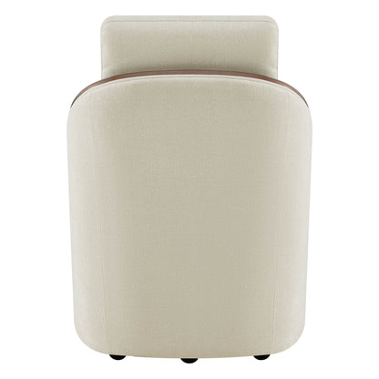 Talia Performance Boucle Rolling Dining Chair (Set of 2)