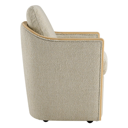 Talia Performance Boucle Rolling Dining Chair (Set of 2)