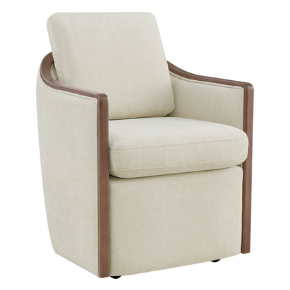 Talia Performance Boucle Rolling Dining Chair (Set of 2)