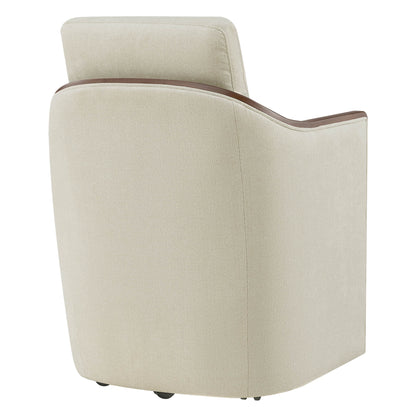 Talia Performance Boucle Rolling Dining Chair (Set of 2)