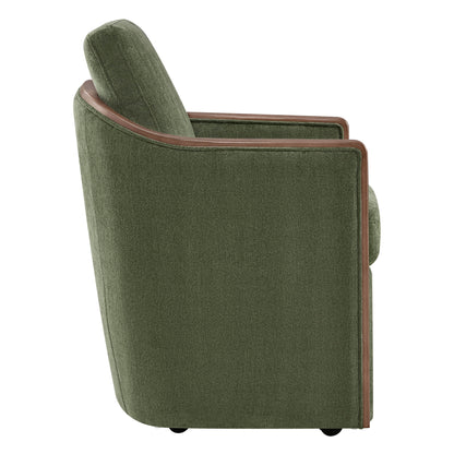 Talia Performance Boucle Rolling Dining Chair (Set of 2)