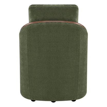 Talia Performance Boucle Rolling Dining Chair (Set of 2)