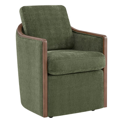 Talia Performance Boucle Rolling Dining Chair (Set of 2)