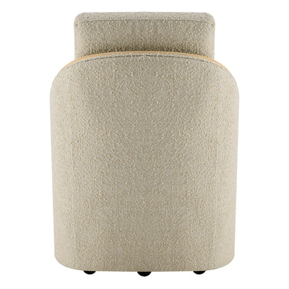 Talia Performance Boucle Rolling Dining Chair (Set of 2)