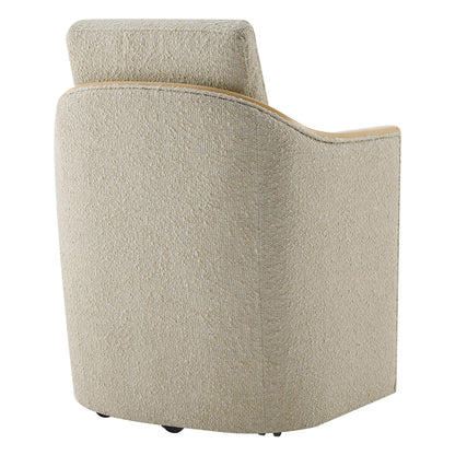 Talia Performance Boucle Rolling Dining Chair (Set of 2)