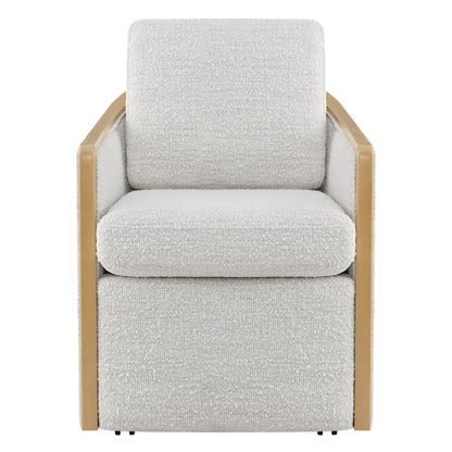 Talia Performance Boucle Rolling Dining Chair (Set of 2)