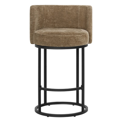 Tanya Modern Chenille Swivel Counter Stool (Set of 2)