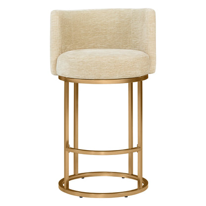 Tanya Modern Chenille Swivel Counter Stool (Set of 2)