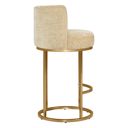 Tanya Modern Chenille Swivel Counter Stool (Set of 2)