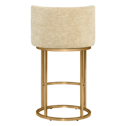 Tanya Modern Chenille Swivel Counter Stool (Set of 2)
