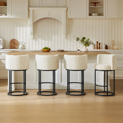Tanya Modern Chenille Swivel Counter Stool (Set of 2)