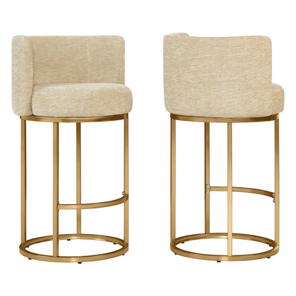 Tanya Modern Chenille Swivel Counter Stool (Set of 2)