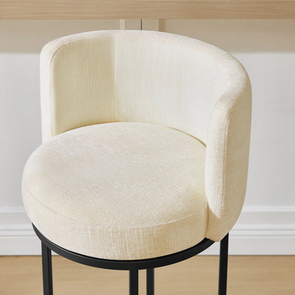 Tanya Modern Chenille Swivel Counter Stool (Set of 2)