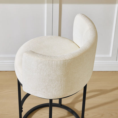 Tanya Modern Chenille Swivel Counter Stool (Set of 2)
