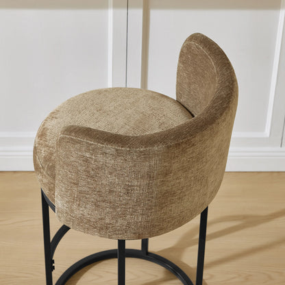 Tanya Modern Chenille Swivel Counter Stool (Set of 2)