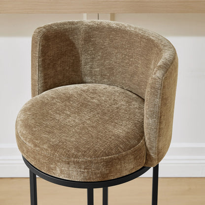 Tanya Modern Chenille Swivel Counter Stool (Set of 2)