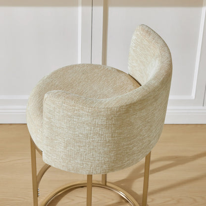 Tanya Modern Chenille Swivel Counter Stool (Set of 2)