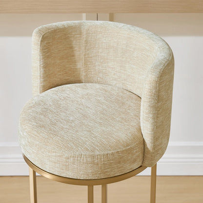Tanya Modern Chenille Swivel Counter Stool (Set of 2)