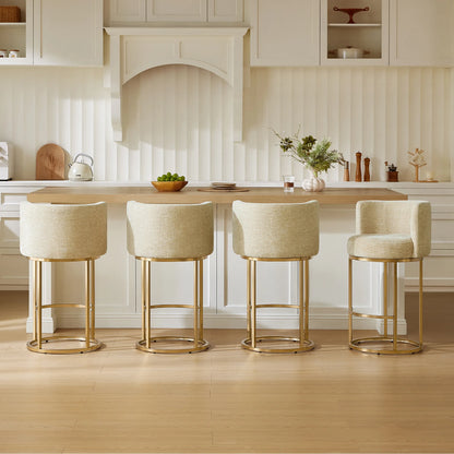 Tanya Modern Chenille Swivel Counter Stool (Set of 2)