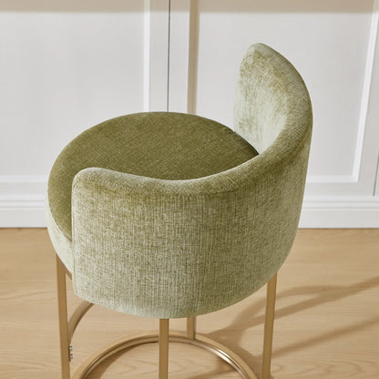 Tanya Modern Chenille Swivel Counter Stool (Set of 2)