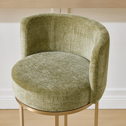 Tanya Modern Chenille Swivel Counter Stool (Set of 2)
