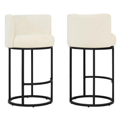 Tanya Modern Chenille Swivel Counter Stool (Set of 2)