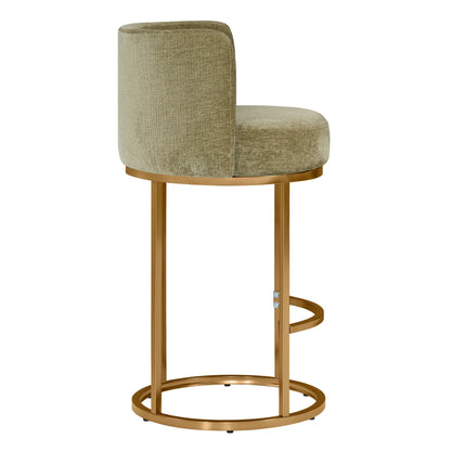 Tanya Modern Chenille Swivel Counter Stool (Set of 2)