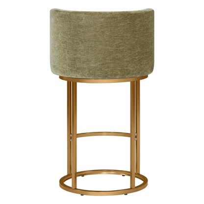 Tanya Modern Chenille Swivel Counter Stool (Set of 2)