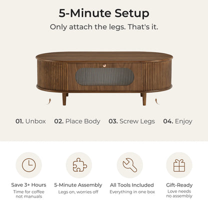 Taylor Ash Wood Storage Coffee Table