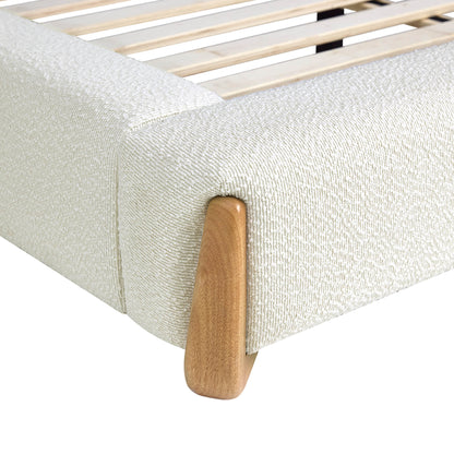 Teleri Modern Platform Bed with Wood Leg