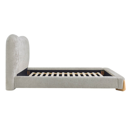 Teleri Modern Platform Bed with Wood Leg